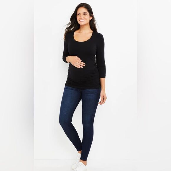 AG Adriano Goldschmied Maternity Baby Stretch Comfort Solid Wash Jeans Size 24 - Picture 1 of 8